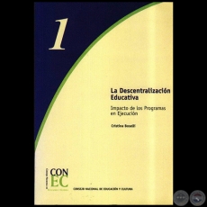 LA DESCENTRALIZACIÓN EDUCATIVA - Autora: CRISTINA BOSELLI - Año 2004